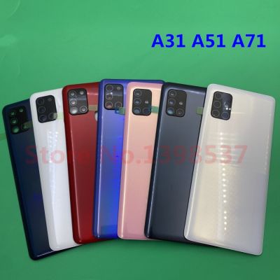 Original Back Battery Cover Rear Door Housing Panel SAMSUNG Galaxy A31 A315 A51 A515 A71 A715 A41 With Camera Replacement Part Replacement Parts