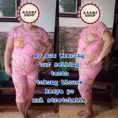 Terno ชุดนอนสตรีสำหรับผู้หญิงชุดนอนสตรีขนาด2XL ขนาดพิเศษ Tongong Terno Pambahay Large -XXL Zel