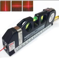 tt-Laser Levels 4 In 1 Cross Projects Vertical Horizontal Lasers Ruler Adjusted Accurate 2 Lines Horizon Vertical Measure Tape