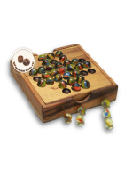 Woodentoys4u Solitaire Glassmarble กล่องไม้ใส่ลูกแก้ว