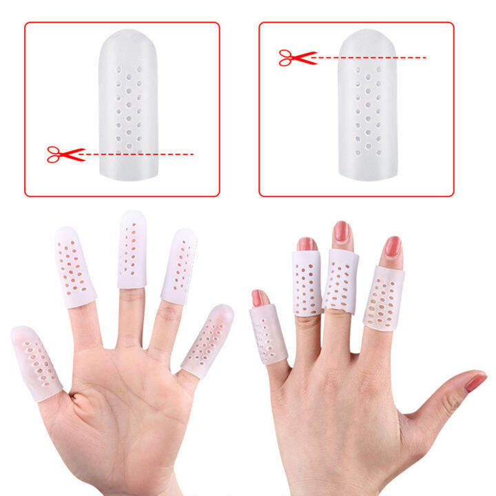 [Ready Stock] 2PCS Gel Finger Cots Finger Protectors with Hole Finger