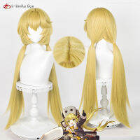 เกม Honkai: Star Rail Hook คอสเพลย์ Wigs 90ซม. สีเหลืองทอง Wigs คู่ผมหางม้าผมทนความร้อน Anime Wigs หมวกวิกผม