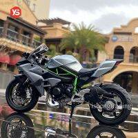 1:12 สเกล Kawasaki Ninja Motorcycle H2 H2R ถงองเล่นเหล็กผสม ด้วยแสงและเสียง