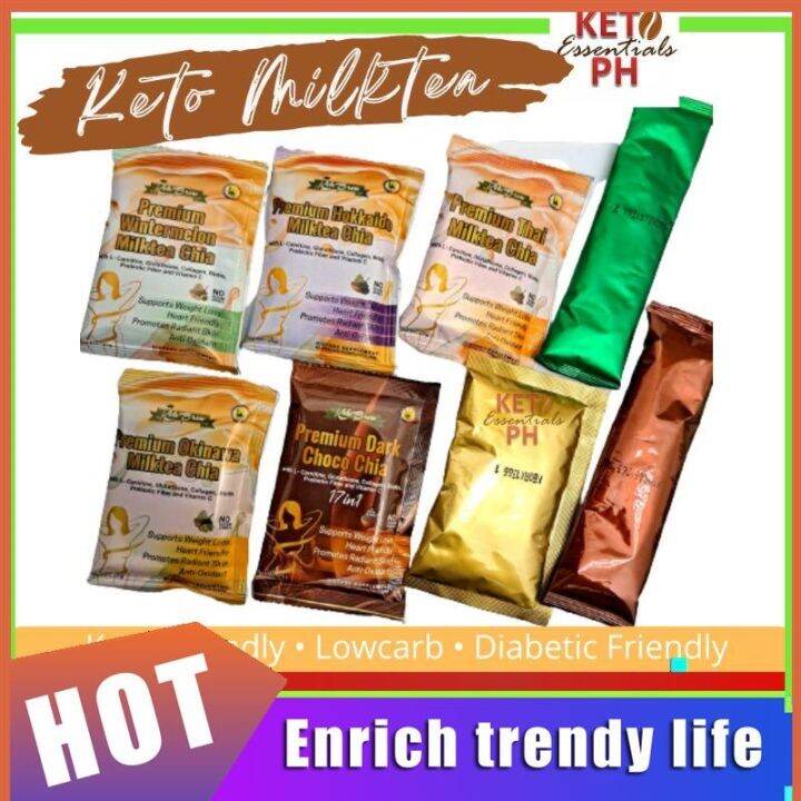 Keto Brew [SACHET] Milktea chia fiber drink Keto Chocolate Keto Coffee