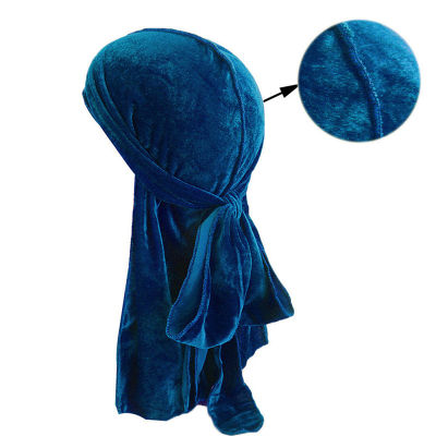 shiqinbaihuo ยูนิเซ็กซ์ผู้ชายผู้หญิงผ้าไหมกำมะหยี่ระบายอากาศหมวกผ้าโพกศีรษะหมวกผ้าโพกศีรษะ Doo durag Headwear