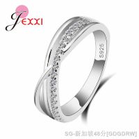 【hot】◈❉﹍  New Wide 925 Sterling Fashion Female Jewelry Wedding Rings