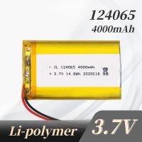 3.7V 4000Mah 124065โพลิเมอร์ลิเธียมความจุสูง Jst PH 2.0มม. ปลั๊ก2Pin ถุงมือกล้องอุปกรณ์แท็บเล็ต