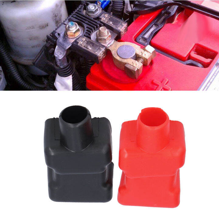 Battery Terminal Cap Battery Terminal Cover Fire Proof 2Pcs for Car
