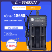 Sạc Pin 18650 - 02U Tự ngắt thông minh và có đèn báo khi đầy BMAX BH-042100