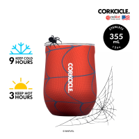 CORKCICLE แก้วสแตนเลส เก็บความเย็นได้นาน 9 ชม. เก็บความร้อนได้ 3 ชม. 355ML รุ่น STEMLESS MARVEL  SPIDERMAN 12OZ