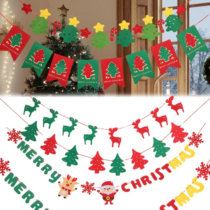 3M Paper Christmas Flag Merry Christmas Decorations for Home Garland ...
