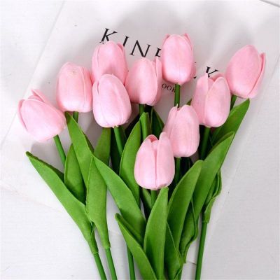 Artificial Flower Tulips Photography Props Floral Arrangement Cemetery Fake Flower Easter Flower Spring Wedding Decoration 1pcs