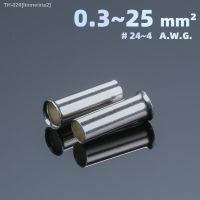 ❄◇❂ EN0508 EN7508 1008 Non Insulated Cord End Terminal Block Naked Wire Joint Sleeve Cold Press Bootlace Ferrule Crimp Pin Connector