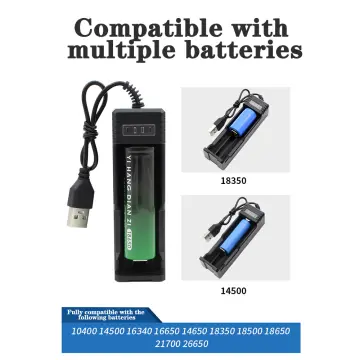 18650 Battery Charger Universal Smart 18650 Charger with LED Indicator for  3.7V Lithium ion Battery 18650 21700 26650 18500 16650 14500 Rechargeable