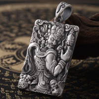 Shang Zun Bu Dong Ming Wang is a chicken life Buddha Pendant, male 999 Sterling Silver Thai silver necklace, domineering Bu Dong Ming Wang necklace LBFW LBFW