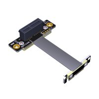 Dual 90Degree Right Angle PCIe 3.0 x1 to x1 Extension Cable R11SL-TL 8G/bps High-Speed PCI Express 1x Riser Card Ribbon Extender