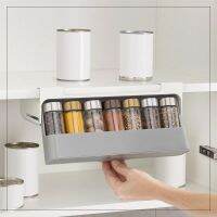 【CW】 Multi-use Self-adhesive Spice Organizer Rack Seasoning Bottle Storage Under Desk Drawer Supplies