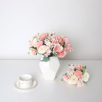 【cw】59 cm 8 heads of artificial Zou Jumei true touch artificial bouquet artificial flowers wedding decoration flowers home garden de ！