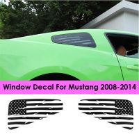 For Ford Mustang 2008-2014 Window Decal Rear Window Distressed Flag Sticker Rear Triangle Window Cover Trim