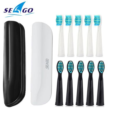 หัวแปรงสีฟันไฟฟ้าของ Seago แปรงเปลี่ยนหัวได้ขนแปรงดูปองท์เหมาะสำหรับอุปกรณ์เสริมแปรงสีฟัน Gratis Ongkir