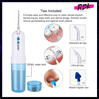 ไหมขัดฟันพลังน้ำ Water Flosser เหมาะสำหรับคนที่จัดฟัน ขนาดพกพา ความจุน้ำ 150 มล. ปรับความแรงน้ำ 3 ระดับ ปากสะอาดใน 1 นาที แถมฟรี เครื่องนวดหน้า