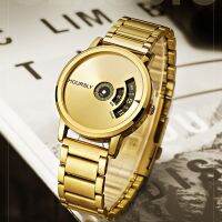 HOURSLY Gold Wirst Watches Men 2023 Top Brand Luxury Golden Quartz Wristwatches For Male Clock relogio masculino Men relojes