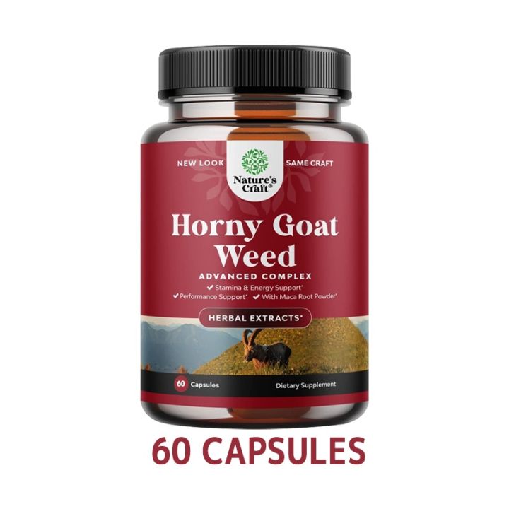 ของแท้-นำเข้าต่างประเทศ-เพิ่มสมรรถภาพท่านชาย-natures-craft-horny-goat-weed-herbal-complex-extract-for-men-and-women-1000-mg-โปรดระวังของปลอม-ราคา-ถูก-ส่ง