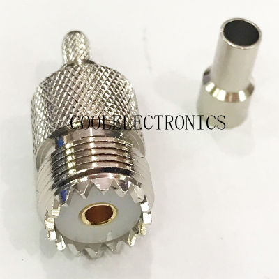 5pcs UHF PL259 Male / UHF SO239 Female Windows Crimp Connector for RG58 LMR195 RG142 Pigtail Coaxial Cable