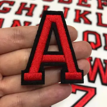 Black Letters Embroidered Iron On Patches Clothing Jacket Sew On DIY Name  Patch