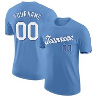 BLUE Color Customized Football Jersey for Men Polyester Football Short Sleeves Athletic T- Shirts