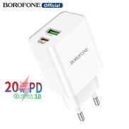 BOROFONE Bộ Sạc USB BA69A Bộ Sạc Nhanh Hai Cổng PD20W Bộ Sạc QC3.0 Cáp Type