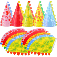 Hot30 Pcs กระดาษวันเกิดหมวกเด็ก Props Party Favors แต่งหน้า Headband Conical Cap Cone Jam เด็กทารก Bonnets