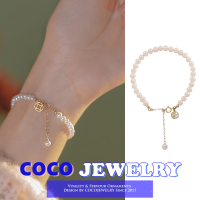 COCOJEWELRY สร้อยข้อมือไข่มุกเกาหลีสำหรับสุภาพสตรีกำไลนำโชค