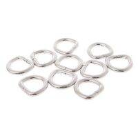 10 Pcs 12/15/2/25/32/38 Mm Tali Gesper Lebar Dalam Logam Setengah berbentuk Bulat Non Dilas Cincin D DIY Tas Aksesoris