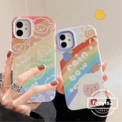 Hot Sale 3 in 1 Phone Case  Vivo Y16 Y02 Y22 Y21 Y20 Y21T Y21S Y33T Y33S Y20S Y20i Y12S Y17 Y15 Y12 Y19 Y35 Y50 Y30i S1 Y1S Y15A Y91C 3 in 1 Phone Case Cartoon Rainbow Case Soft TPU protection Back Cover