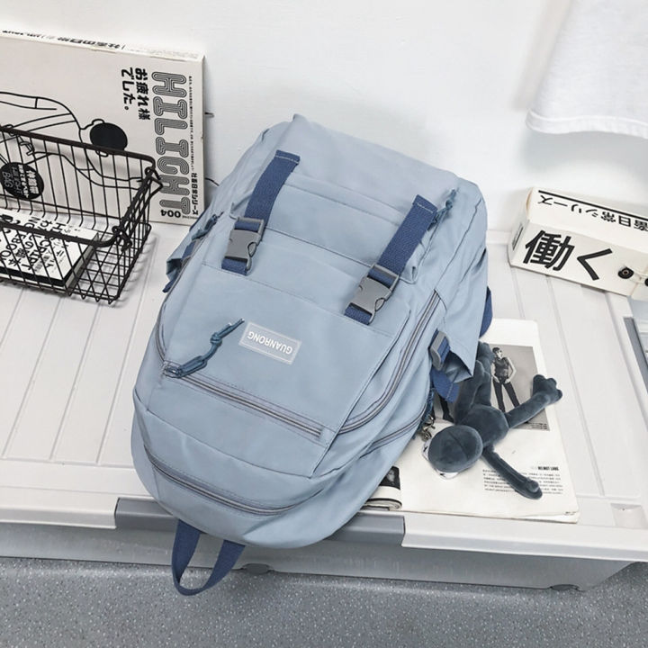 ready-กระเป๋าเป้แฟชั่นกระเป๋านักเรียนกันน้ำกระเป๋าเป้น่ารักกระเป๋าหนังสือแล็ปท็อปสำหรับเดินทาง