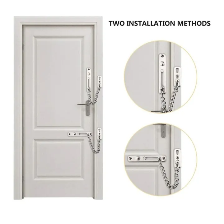 Stainless Steel Security Door Sliding Chain Lock AntiTheft Safety
