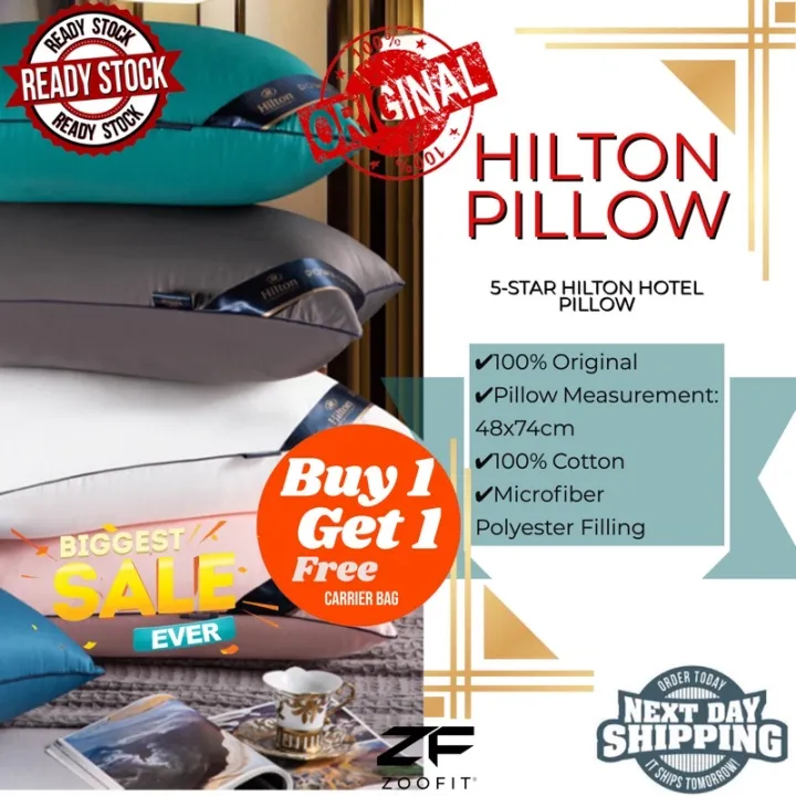 Authentic Hilton Hotel Pillow 18x28 1000grams Buy 1 Pillow Get 1 Free