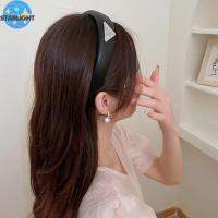 OQEWPI หอมหวาน วินเทจ ที่คาดผม อารมณ์ ไม่ลื่น ด้านกว้าง ห่วงผมผู้หญิง Hairbands คริสตัล หนัง PU ผ้าพันหัวเกาหลี