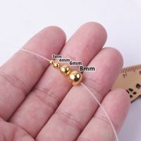 Glossy Gold Plated Color Round 3mm 4mm 6mm 8mm Hollow Metal Copper Loose Spacer Beads lot for Jewelry Making DIY Crafts