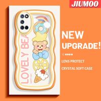 เคส JIUMOO สำหรับ OPPO A52 A92 A72 4G เคสการ์ตูนหมีน่ารักดีไซน์ใหม่ Colour ขอบคลื่นนุ่มเคสมือถือกันกระแทกแบบใสสร้างสรรค์เคสซิลิกาเจลโปร่งใสลายกล้องถ่ายรูปฝาครอบป้องกัน