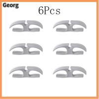 GEORG 6Pcs อัปเกรดแล้ว ที่เก็บสายไฟ สีเทาและสีเทา กาวติดแน่น ห่อสายไฟ ใช้งานได้จริง ทนทานต่อการใช้งาน ที่ยึดสายไฟ เครื่องทอดอากาศ