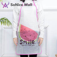 Cooking Apron Cute Cartoon Fruit Printed Apron Pvc Oil Creative Waterproof Proof