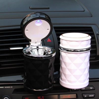 Brick Cut Surface Car Ashtray Creative Personality with Lid and Light Car Universal Trendy Multifunctional Car Supplies