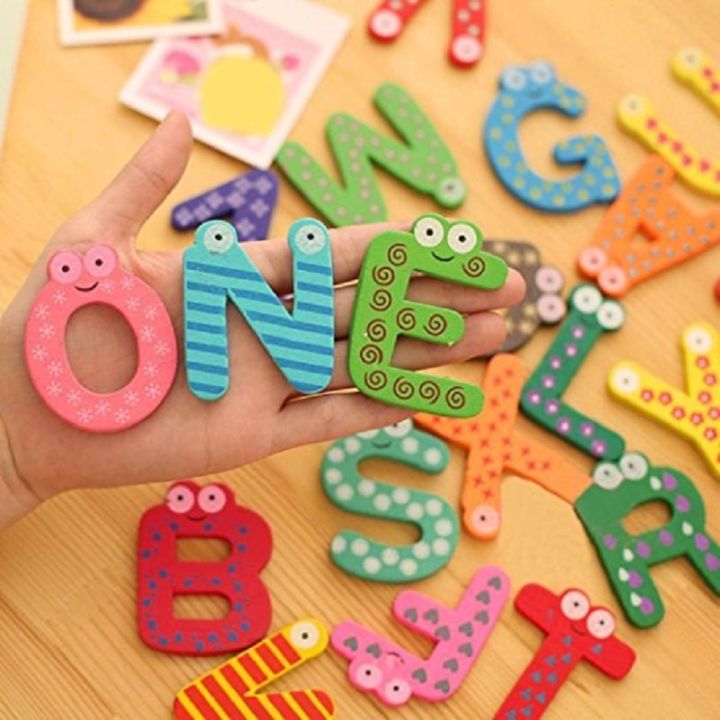 26pcs-magnetic-learning-alphabet-letters-fridge-magnets-refrigerator-stickers-wooden-educational-kids-toys-for-children