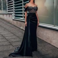 【HOT】▩ Backless Evening for Chest Wrapping the Shoulder Split Prom Gown Dresses 2023