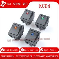 1PCS KCD4 25x31mm Cat eyes 2Files Positions 4 Pin Rocker Switch Power Touch On/off Ship Type Switch with light 16A 250V 30A 125V