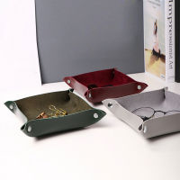Foldable Storage Trays Square Dice Tray for Key Wallet Coin Organizer Home Office Desktop Storage Sundries Box Bins Accessories