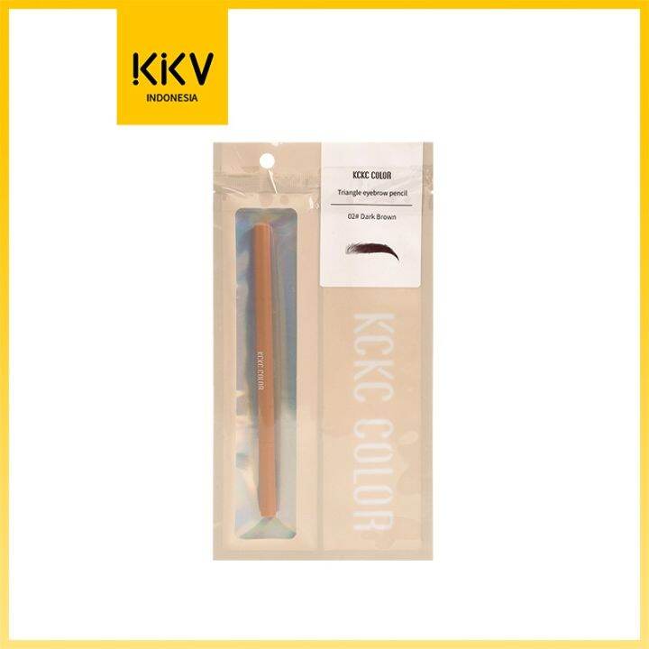 KKV KCKC COLOR Triangle Machete Eyebrow Pencil 02 Dark Brown 0.1g