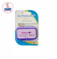 Dr.phillips ortho wax Blueberry ม่วง ขีผึ้งคนจัดฟัน ติดกันระคายเคือง ผู้จัดฟัน1packมี2กล่อง